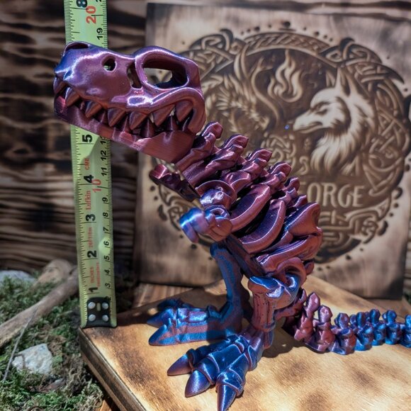 Skeleton Tyrannosaurus T-Rex Flexible Articulated Fidget Toy Dinosaur 3D Printed - Picture 8 of 9